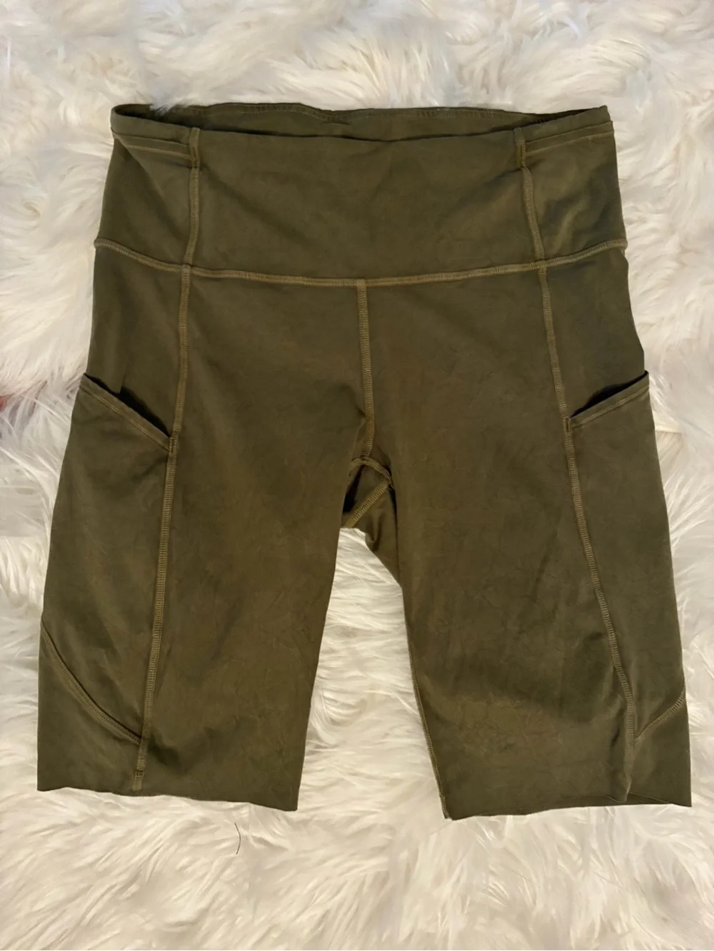 Lululemon Fast & Free Short 10” *Ice Wash Moss Green Bike Shorts 8 Style LW7BGHS